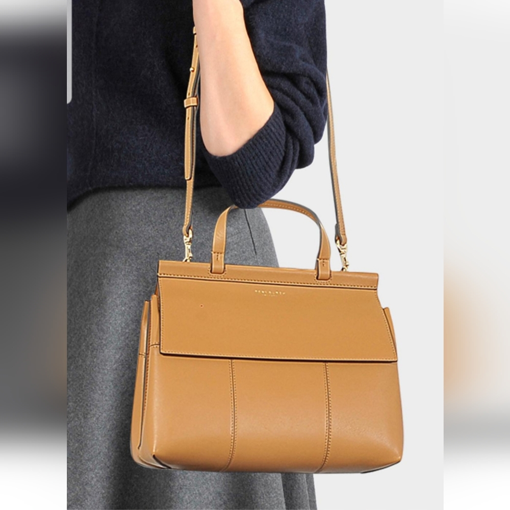 Tory Burch Block T Leather Satchel/Crossbody